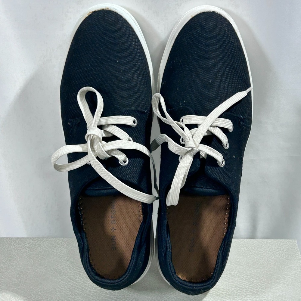 SUN STONE Sneakers Shoes‎ Men's US 11.5 M Black Cushioned Kiva Round Lace-Up - Picture 10 of 11